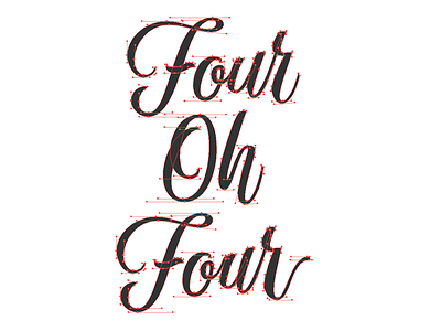 404 Bezier Curves bezier curves brush pen hand drawn hand lettering lettering process script typography wip work in progress beziers