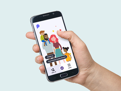 New Pamili Landing Page android family landing page login mobile signup stories story ui