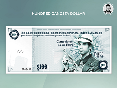 Hundred Gangsta Dollar 100 art design gangsta gangster hundred money money design note