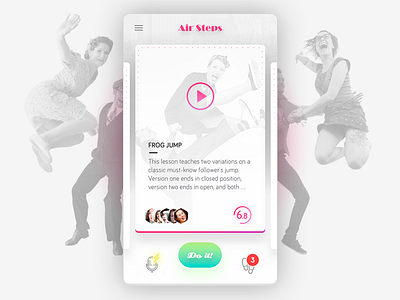 Daily UI #3 Dance Instructor app balboa dance lindy shag steps tutorial ui video