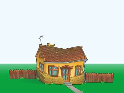 Building 1 background building fence game grass home house vector