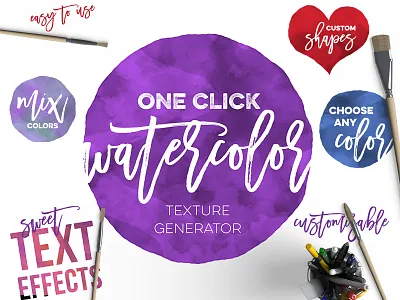 One-Click Watercolor Texture Generator actions photoshop texture watercolor
