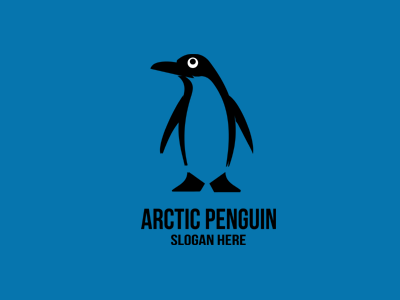 Arctic Penguin Logo animal arctic penguin bird winter black bunny emblem logo logo dune penguin snow