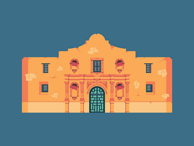 Remember the Alamo alamo architecture building design historical illustration mission san antonio shirt texas the alamo vector