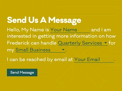 Conversational Contact Form contact form ui web design