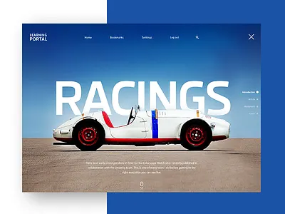 Learning portal website blue learning vibrant web website