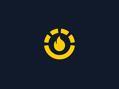 Ignite Symbol beams dark fire flame light logo symbol