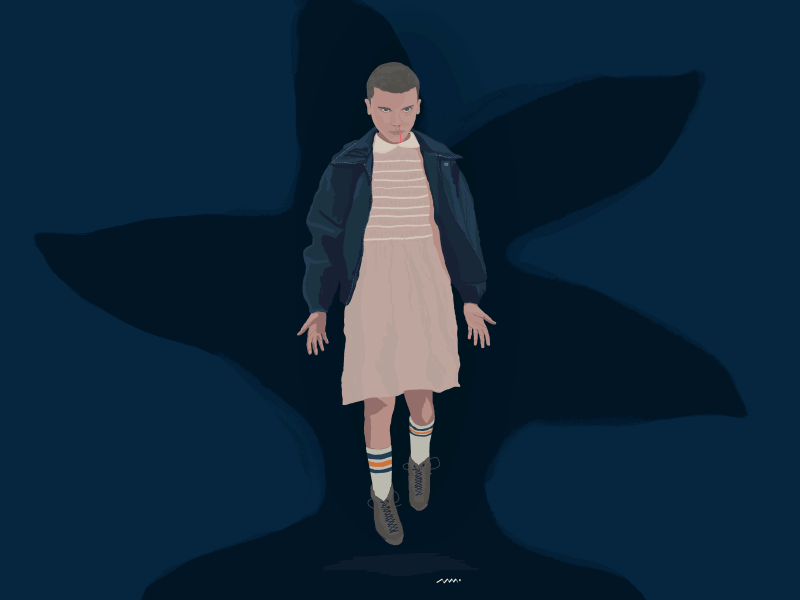 011 011 animation brush work digital painting gif illustration painting photoshop stranger things