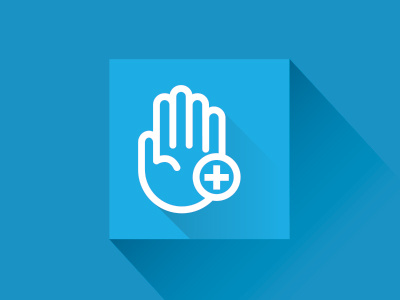 Icon hand icon serve shadow volunteer