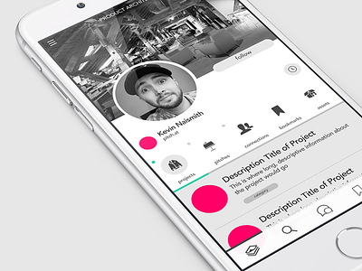 Pitch@ - User Profile app content digital ios iphone media mobile profile sort ui user ux