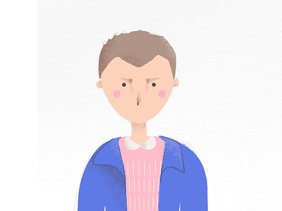 Eleven eleven illustration stranger things texture