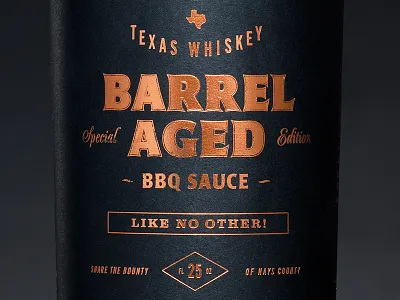 Salt Lick Whiskey BBQ Sauce - Close Up barbecue bbq copper foil label packaging salt lick sauce seal typography whiskey