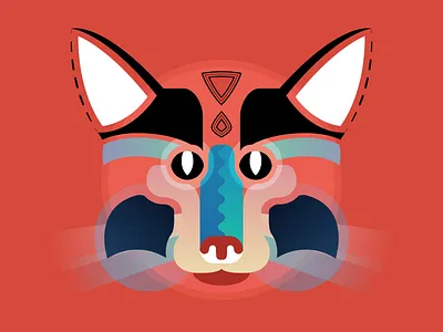 Fox abstract fox illustration shapes vector