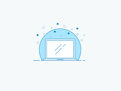 Laptop icon illustration laptop lineart okta vector walkthrough