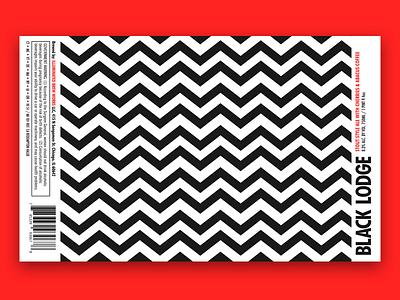 Black Lodge beer chicago coffee pattern print stout twin peaks