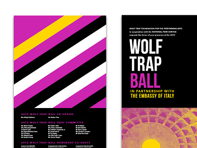 Wolf Trap Ball Invitation gala invitations italy nonprofit pantone pattern photography print