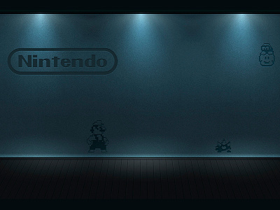 Nintendo Wall dark lights nintendo tecture wallpaper