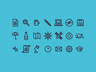 More Icons icon icons illustration line art pictograph vector