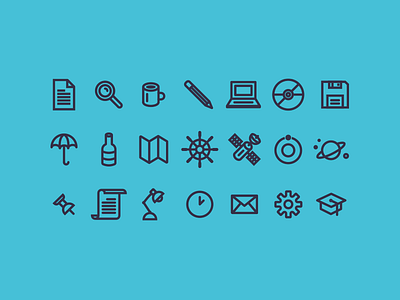 More Icons icon icons illustration line art pictograph vector