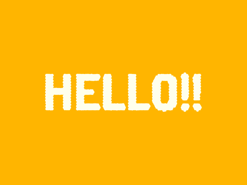 Hello Dribbble! animation canvas gif javascript mojs motion typography