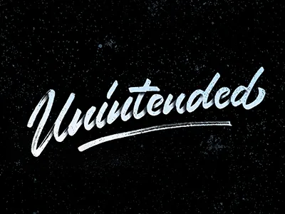 Unintended brush brushpen calligraphy composition handlettering lettering logo design typography