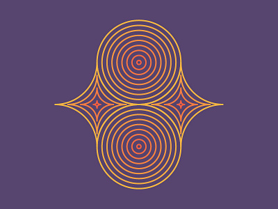 Curved blend diamond disc lines optical illusion ripple star