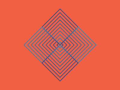 Straight blend center diamond lines optical illusion