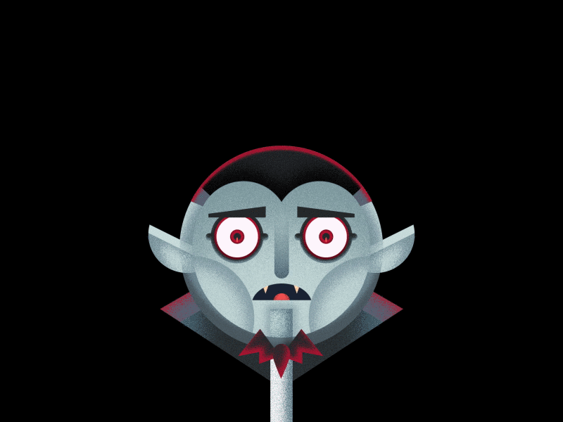 Vampire Lolly animation candy flat gif icon lolly material mograph monster motion graphic sweets vampire