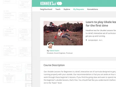 Konnektid UX amsterdam design education flow interface learn sketch teach ui ux web wireframes