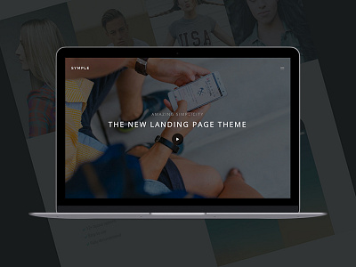 Symple - Clean & Minimal Landing Page Theme ajax app landing minimal one page page theme video website wordpress