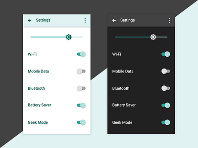 Settings - Daily UI #007 007 daily ui daily ui 007 dailyui options settings toggle ui ui design ui ux ux ux design