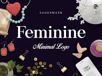 Freebie: Feminine Minimal Logo Creator free freebie logo minimal pixelbuddha templates