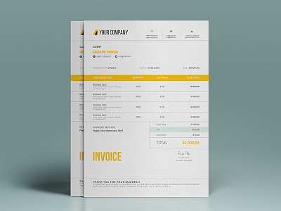 Invoice a4 ai invoice blue business invoice corporate green invoice ms word invoice pdf invoice print pro professional invoice