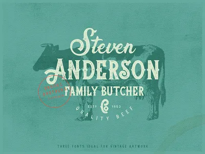 Brooks Brothers Typeface butcher free identity label lettering logo poster retro typeface typo vintage