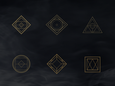 The Outfit Icons black britton stipetic dark geometry gold icons secret society