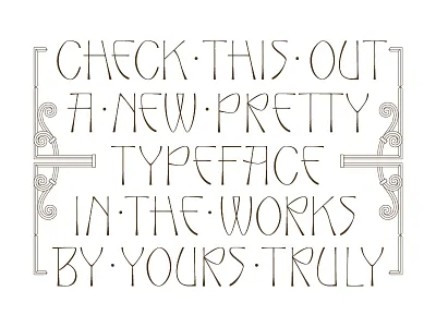 Pretty-ish lettering typeface