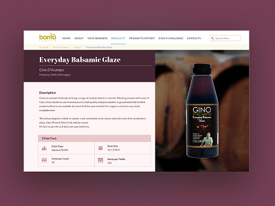 Bontà Italia - Product Page food product product page ui