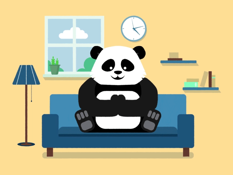 Panda animal illustration panda