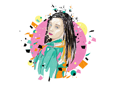 Personalized illustration cartoon character design face fashion fashion illustration girl illustration pink