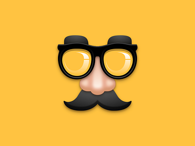 Glasses and big nose mask emoji glasses icon kika logo mask nose yellow