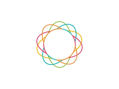 Micro-Resilience Logo blue circles colors layers micro orange pink resilience