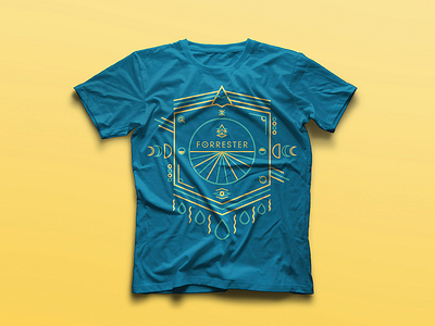 Forrester Shirt Design apparel band branding clean design experimental graphic design graphicdesign identity illustration logo minimal music print
