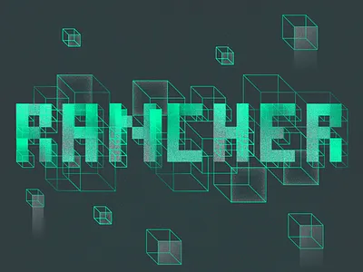Rancher cube illustration texture type typography