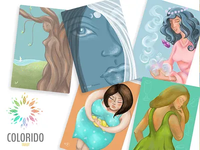 Colorido Tarot Deck illustration kylesbrushes tarot tarot cards