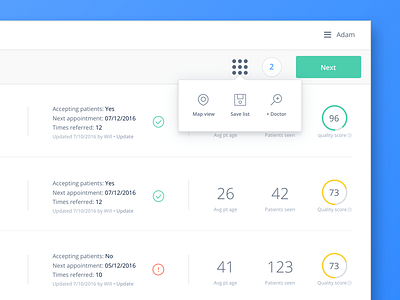 Internal Tool Exploration dashboard data design health product design ranking results ui