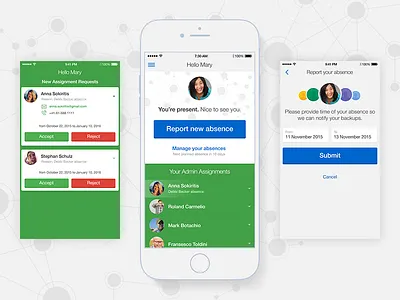 Backup Office app application clean dashboard healthcare interface ios mobile smartwatch ui ux watch