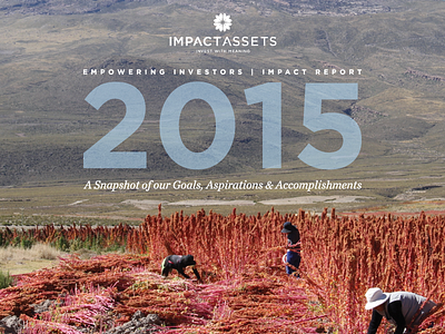 ImpactAssets Impact Report brochure graphic design impact investing layout report