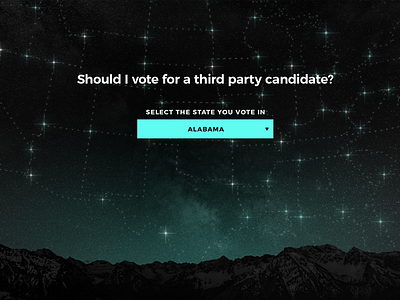 Should I vote for a third party candidate? 2016 constellation dark elections hillary jill stein nationbuilder political star tectonica trump