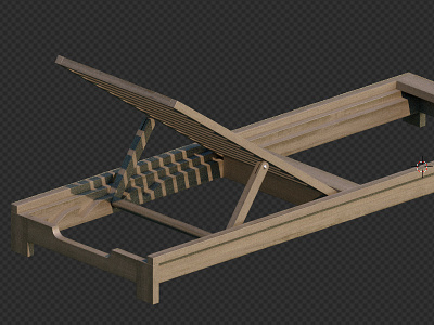 Deck Chair 3d blender