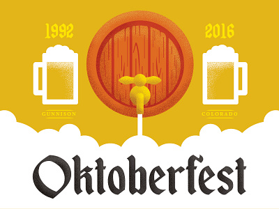 Oktoberfest Exploration 2 beer cask cold one colorado gunnison illustration keg oktoberfest pint stipple